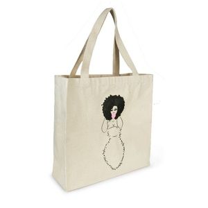 Curvy I Am Natural Tote Bag -new